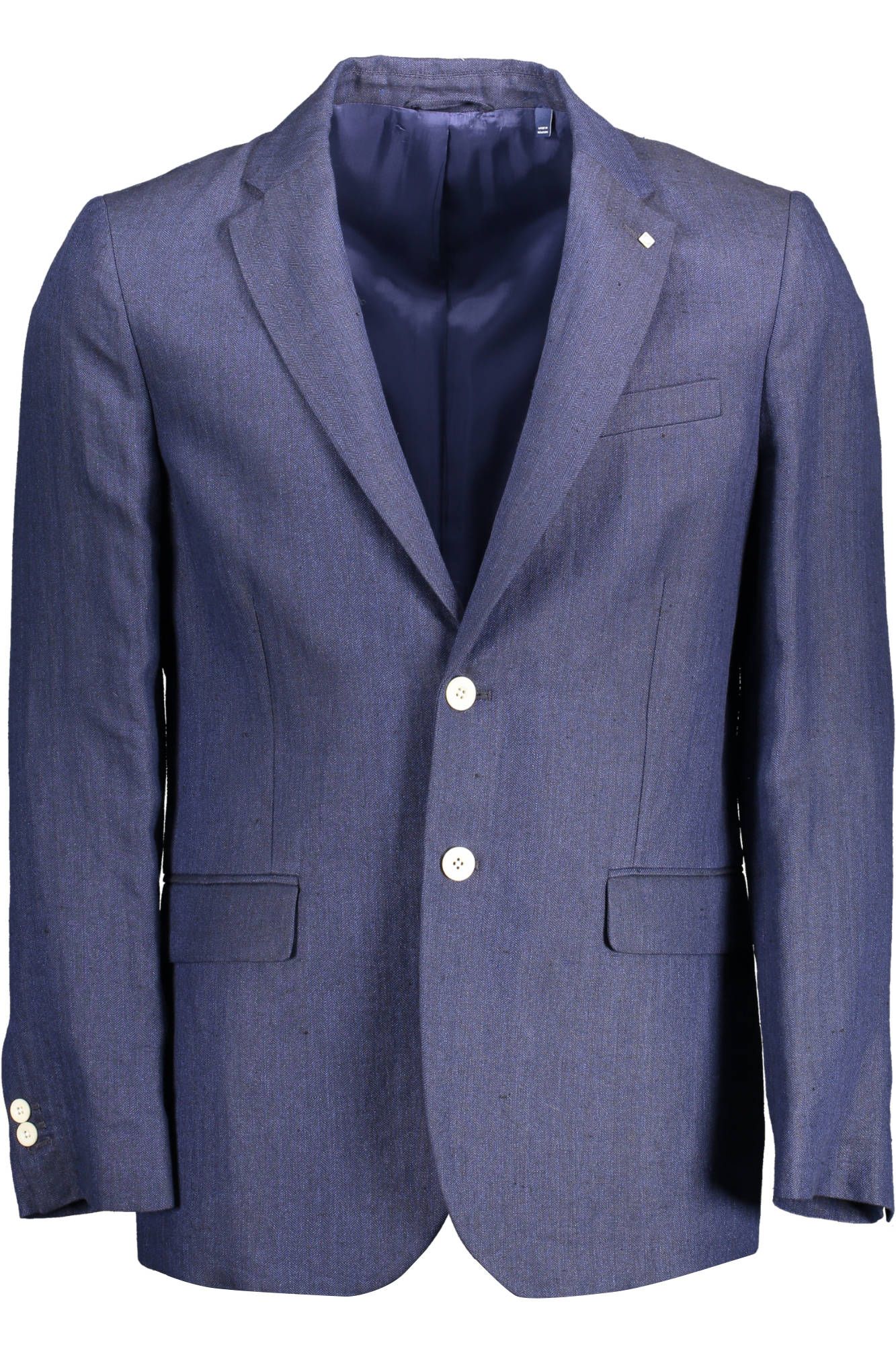 Gant Blue Linen Men Jacket