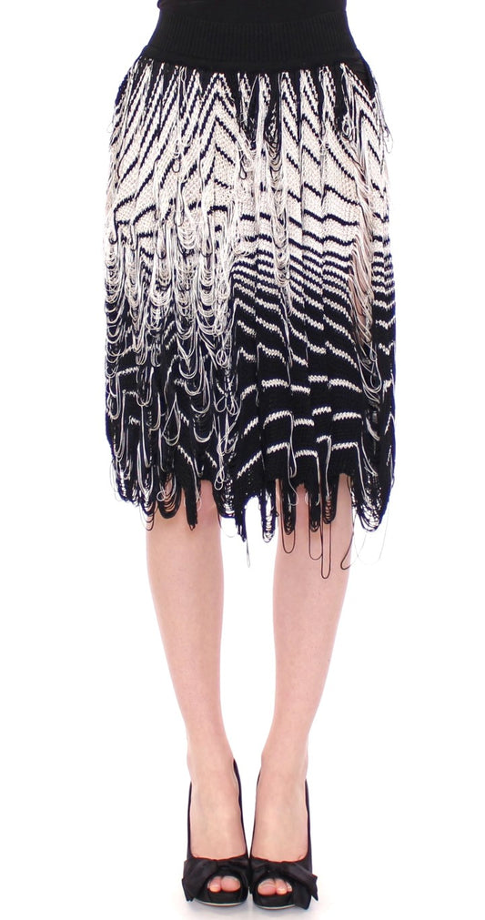 Alice Palmer Chic Black &amp; White Knitted Skirt