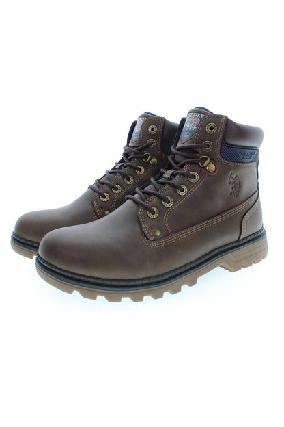 U.S. POLO ASSN. Brown Polyester Men Boot