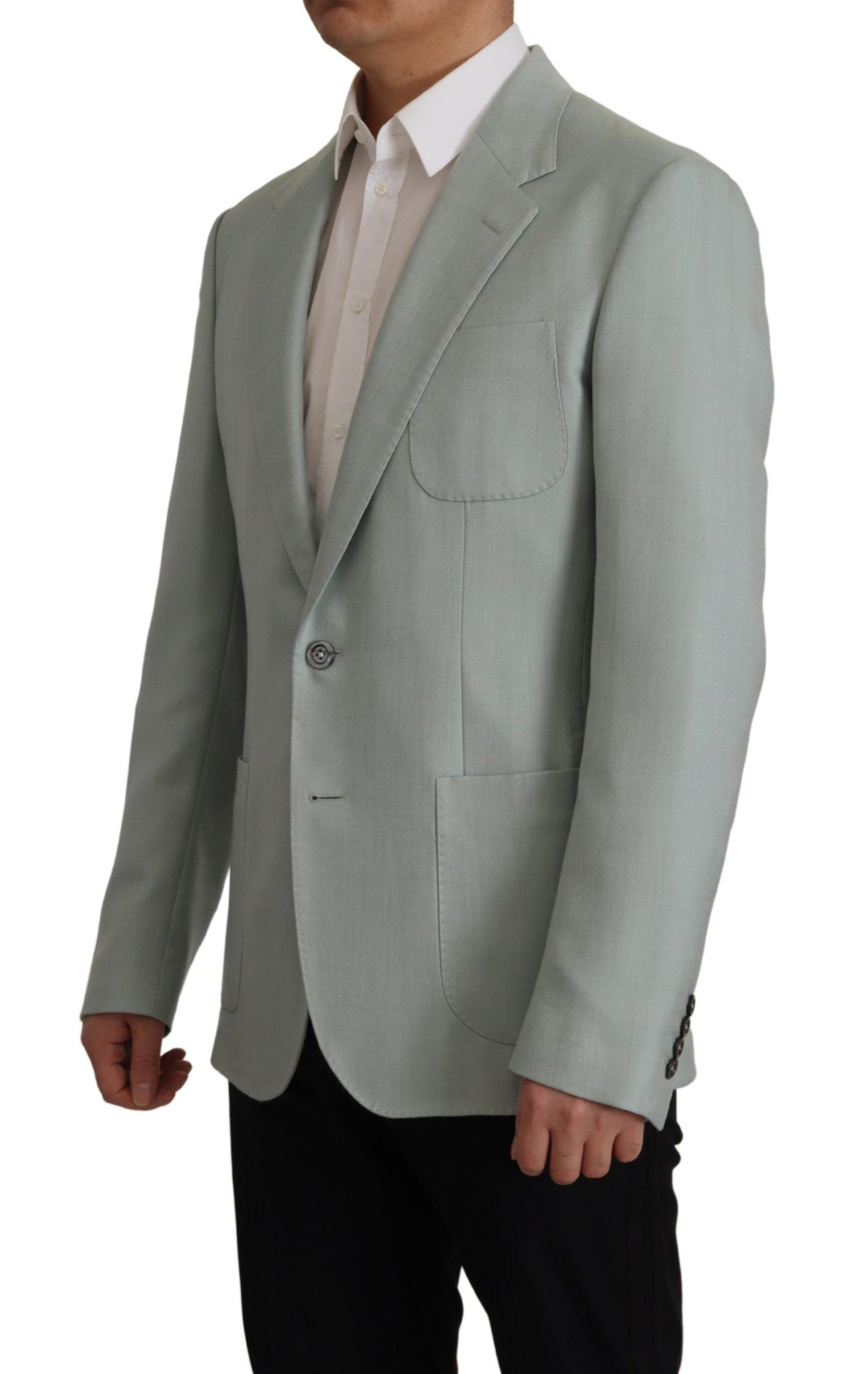 Dolce &amp; Gabbana Light Green Cashmere Silk Blazer