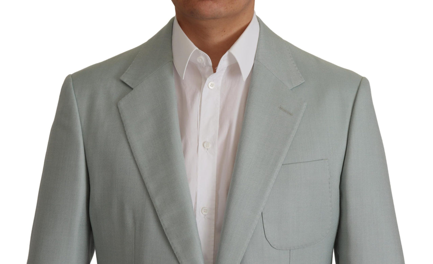 Dolce &amp; Gabbana Light Green Cashmere Silk Blazer