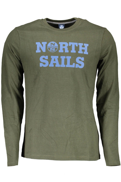 North Sails Green Cotton Men T-Shirt