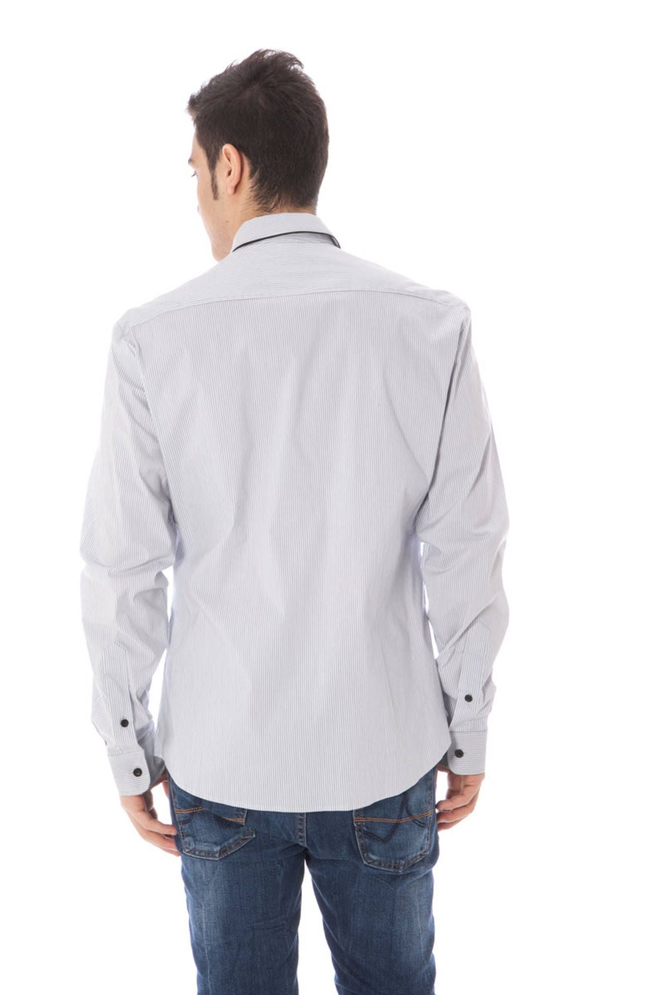 Costume National Light Blue Cotton Men Shirt