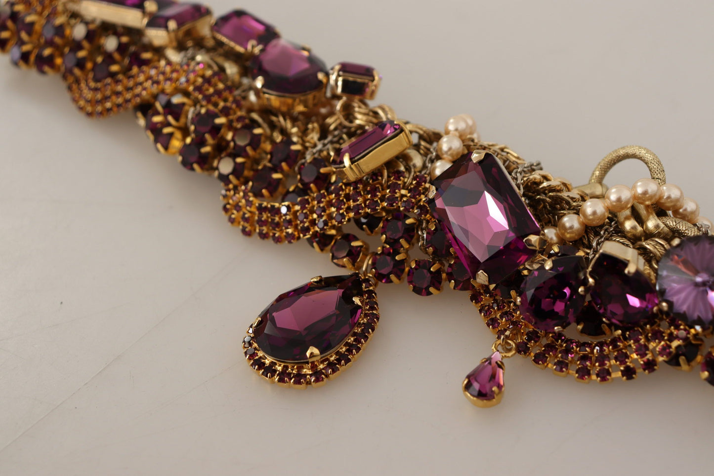 Dolce & Gabbana Sicilian Sparkle Gold-Tone Statement Necklace