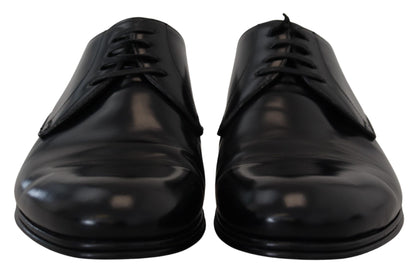 Dolce &amp; Gabbana Black Leather Formal Dress Shoes