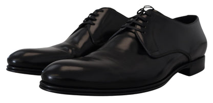 Dolce &amp; Gabbana Black Leather Formal Dress Shoes