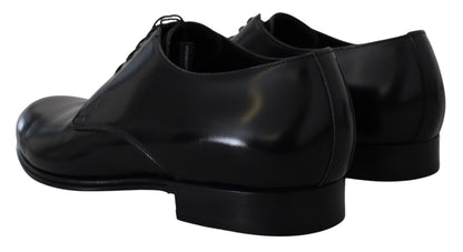 Dolce &amp; Gabbana Black Leather Formal Dress Shoes