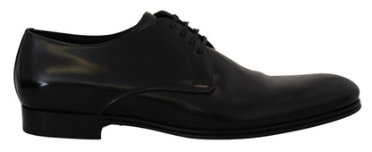 Dolce &amp; Gabbana Black Leather Formal Dress Shoes