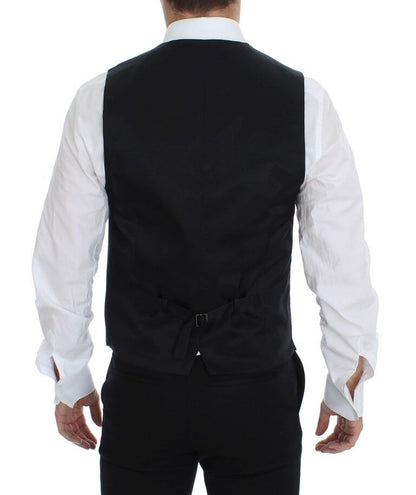 Dolce &amp; Gabbana Gray Wool Formal Dress Vest Weste Waistcoat