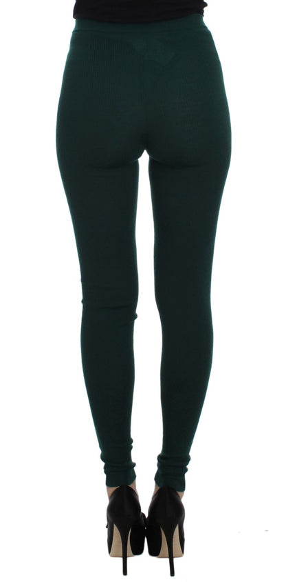 Dolce &amp; Gabbana Emerald Treasure High Waist Cashmere Pants