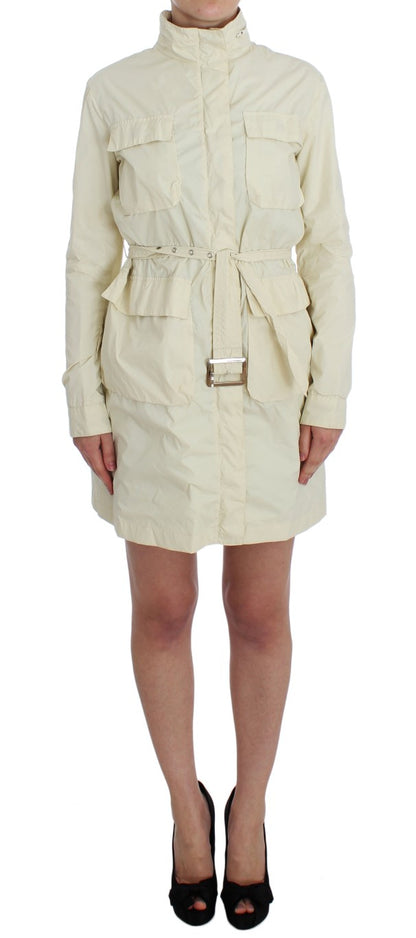 PAROSH Chic Beige Trench Jacket Coat