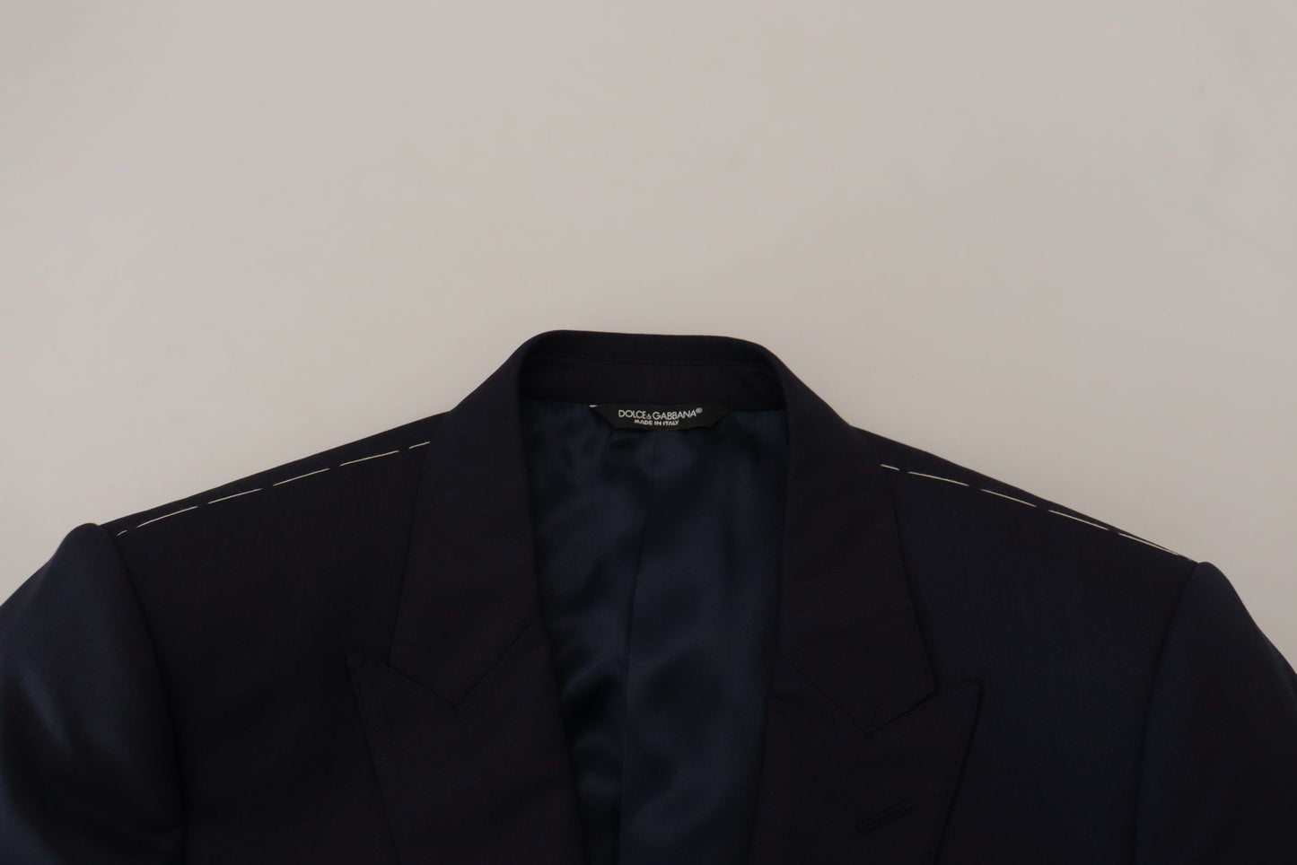 Dolce &amp; Gabbana Blue Wool Single Breasted Coat Blazer