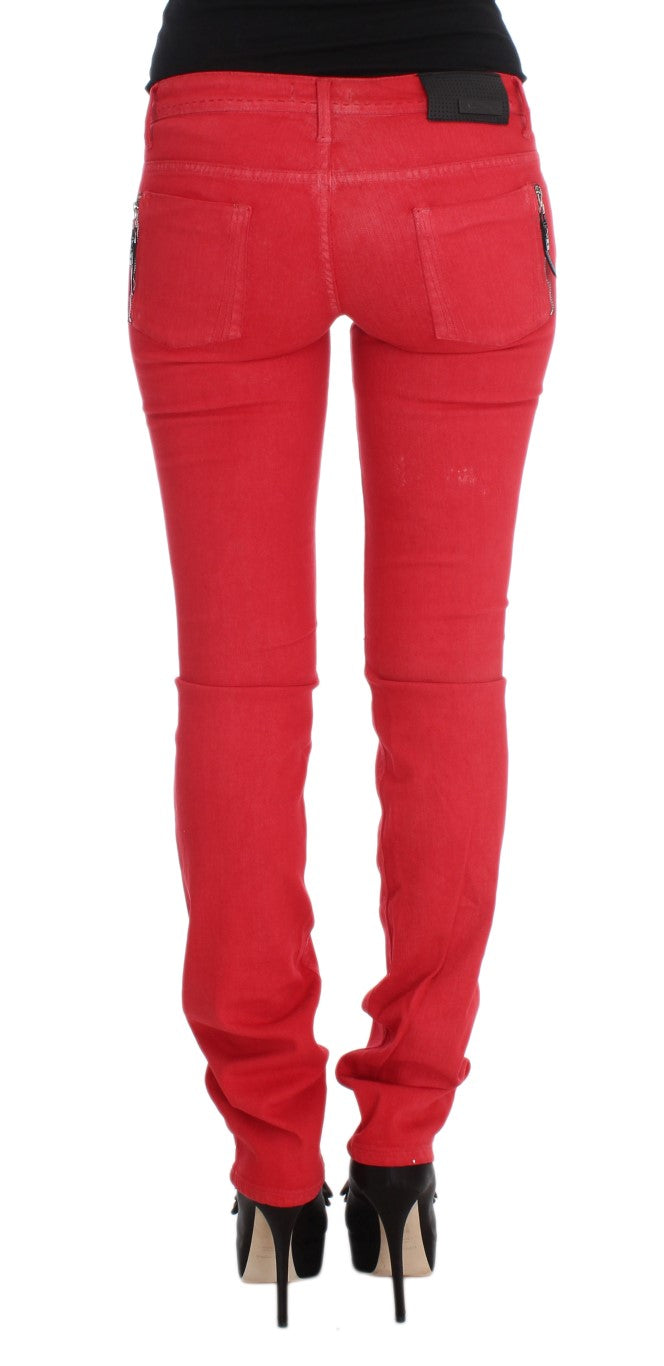 National Chic Suit Red Slim Fit Jeans