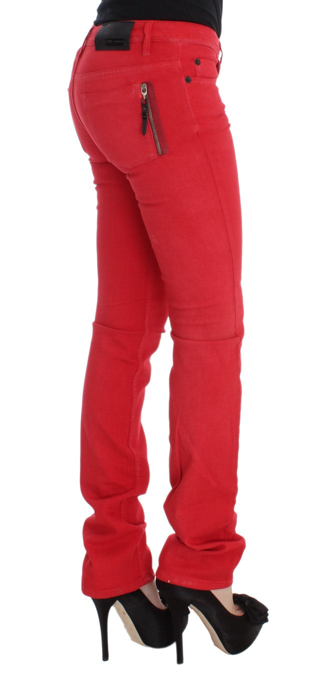 National Chic Suit Red Slim Fit Jeans