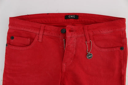 National Chic Suit Red Slim Fit Jeans