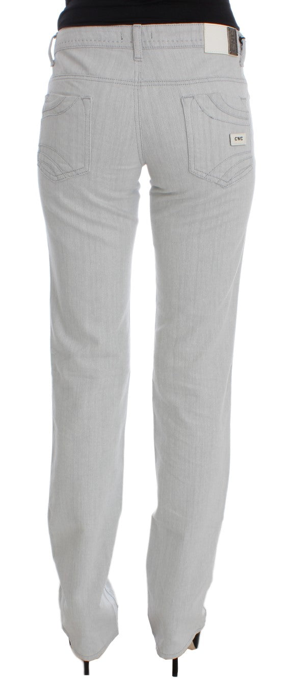 Suit National Chic Gray Slim Fit Designer Jeans