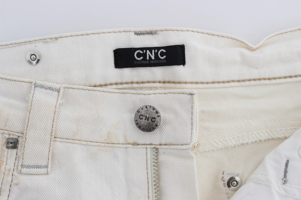 National Chic Suit White Slim Fit Designer Jeans