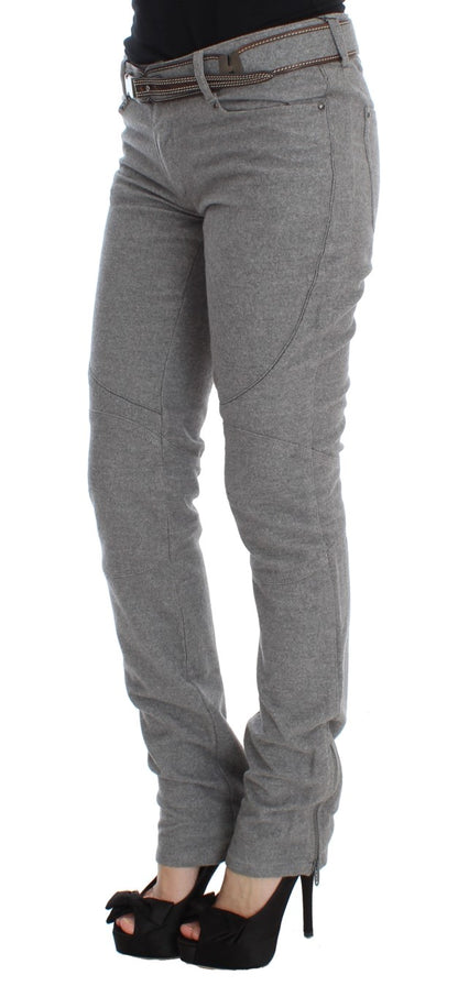 Ermanno Scervino Chic Gray Casual Cotton Pants