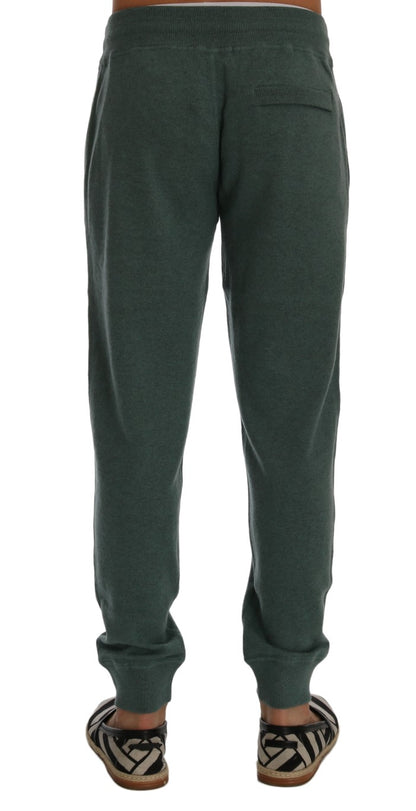 Dolce & Gabbana Elegant Green Cashmere Sport Pants