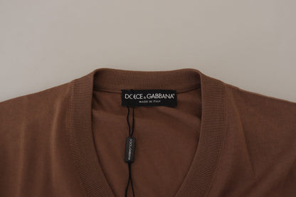 Dolce & Gabbana Elegant Virgin Wool V-Neck Pullover Sweater