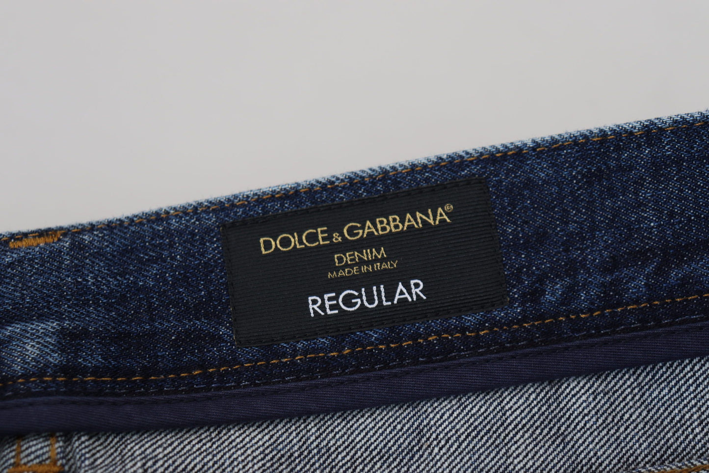 Dolce & Gabbana Elegant Blue Wash Regular Fit Jeans