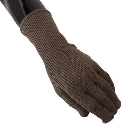 Dolce &amp; Gabbana Elegant Cashmere-Silk Blend Winter Gloves