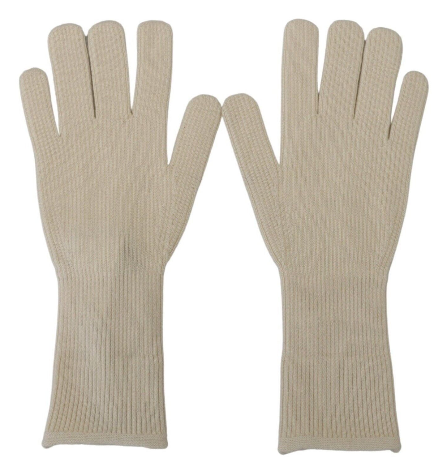 Dolce &amp; Gabbana Elegant White Cashmere Gloves