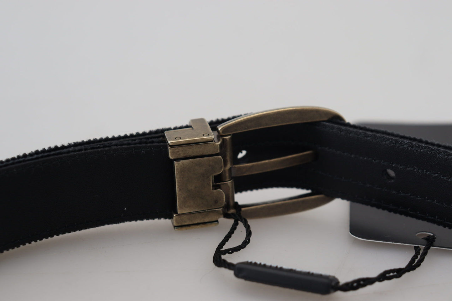 Dolce & Gabbana Elegant Black Leather Belt