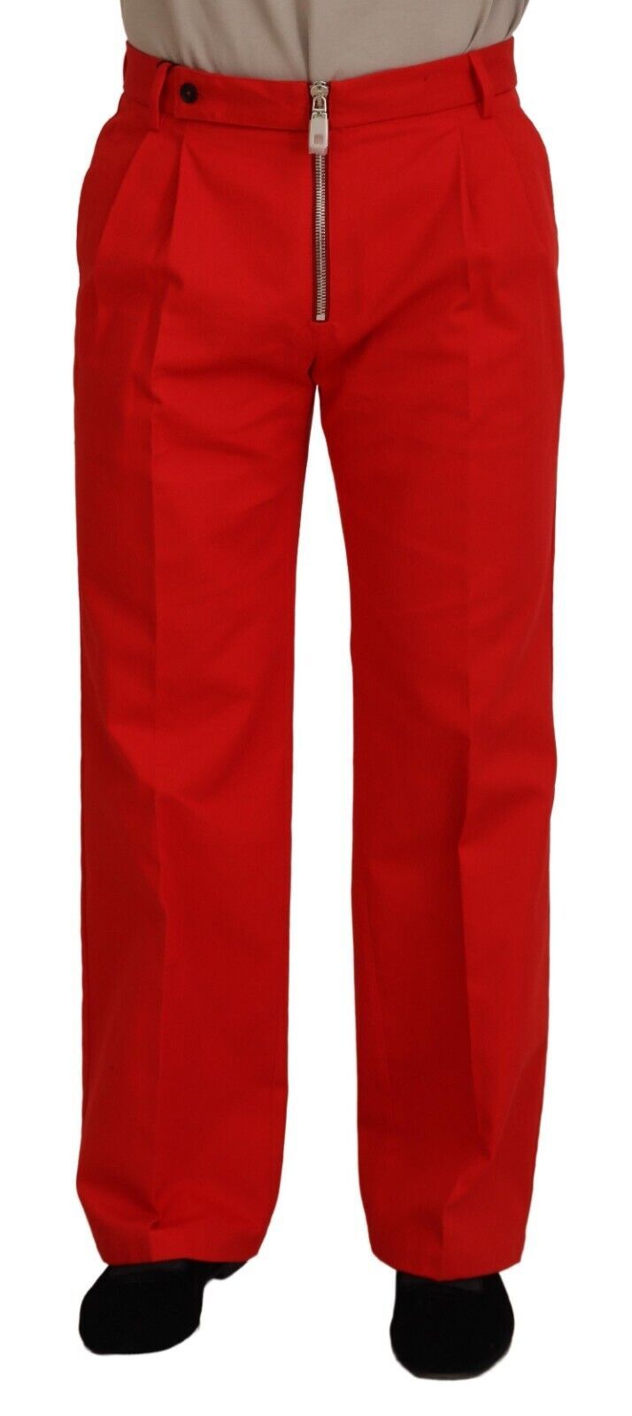 Dolce &amp; Gabbana Stunning Red Mainline Cotton Pants