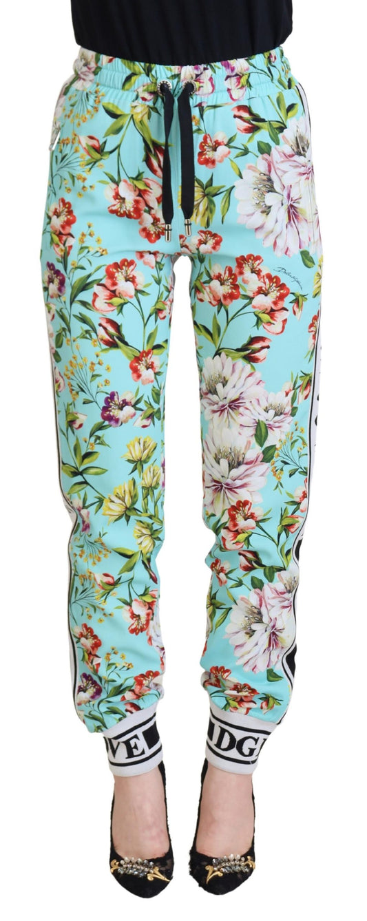 Dolce &amp; Gabbana Multicolor Floral Sweatpants Pants