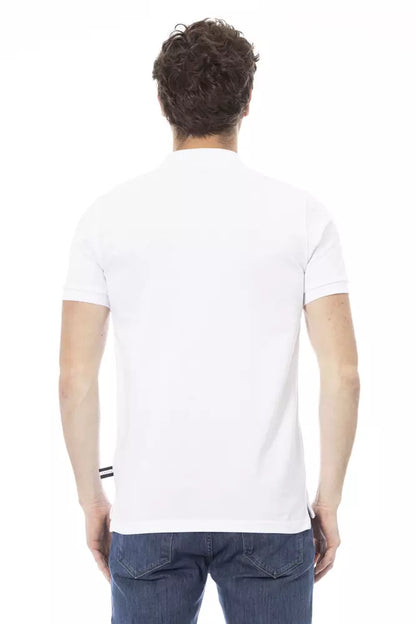 Baldinini Trend White Cotton Men Polo