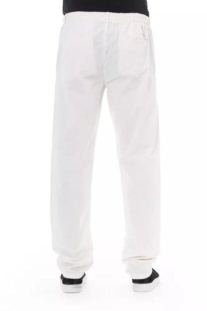 Baldinini Trend White Cotton Men Trouser