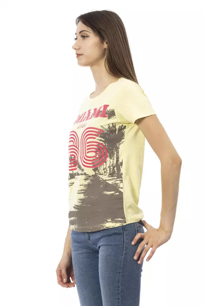 Trussardi Action Yellow Cotton Women Top