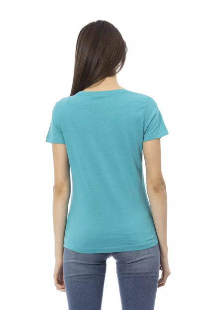 Trussardi Action Light Blue Cotton Women Top