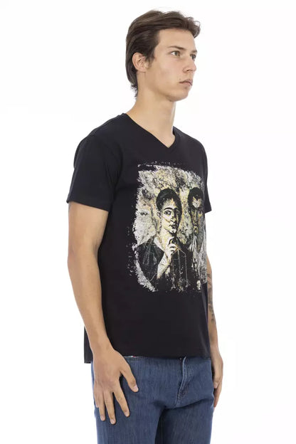 Trussardi Action Black Cotton Mens TShirt