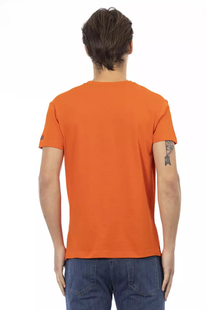 Trussardi Action Orange Cotton Men T-Shirt