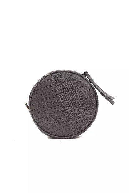 Pompei Donatella Gray Leather Women Crossbody Bag