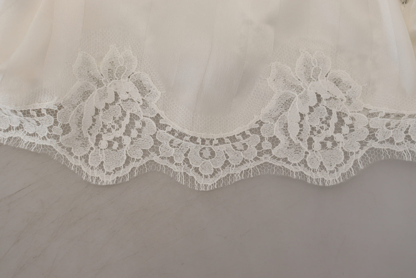 Dolce &amp; Gabbana Elegant White Lace Lingerie Shorts