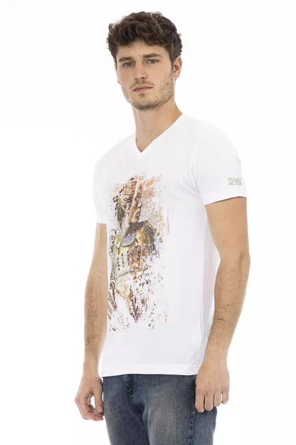 Trussardi Action White Cotton Men T-Shirt