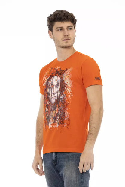 Trussardi Action Orange Cotton Men T-Shirt