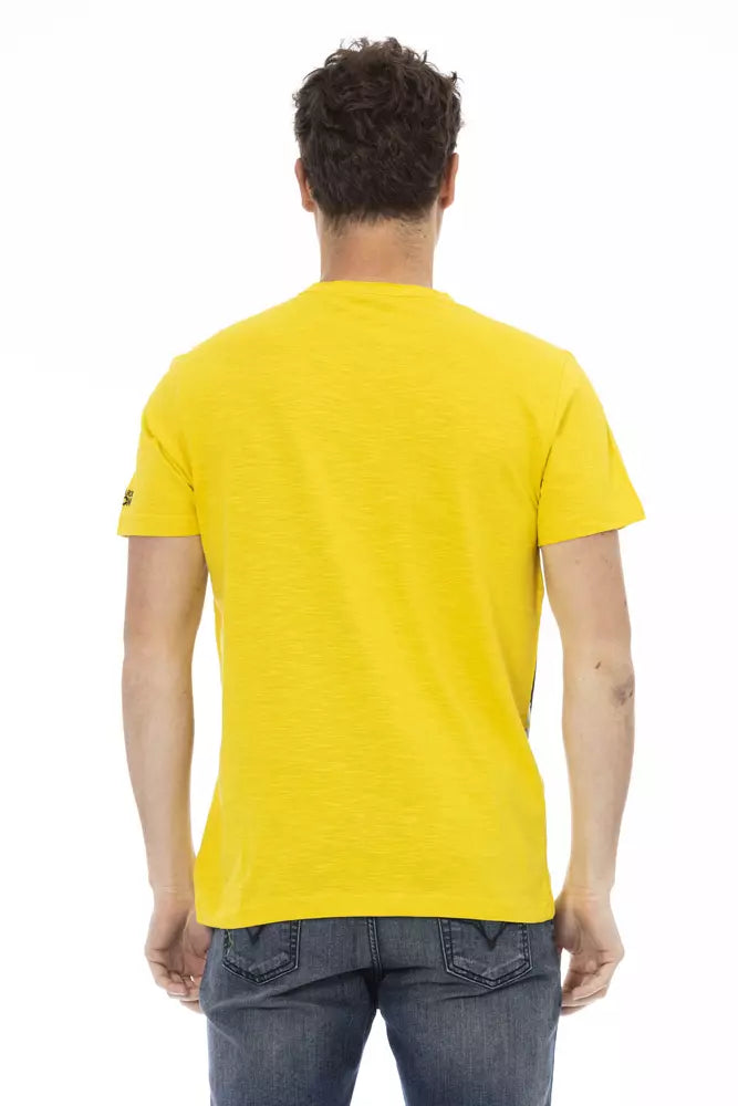 Trussardi Action Yellow Cotton Men TShirt