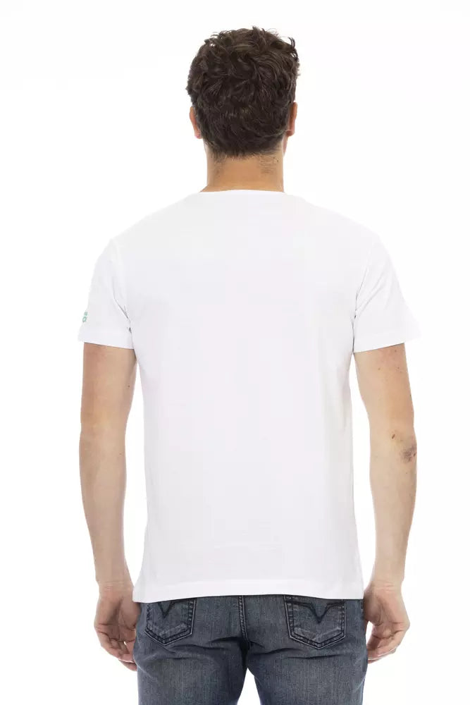 Trussardi Action White Cotton Men T-Shirt