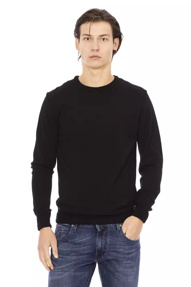 Baldinini Trend Black Fabric Men Sweater