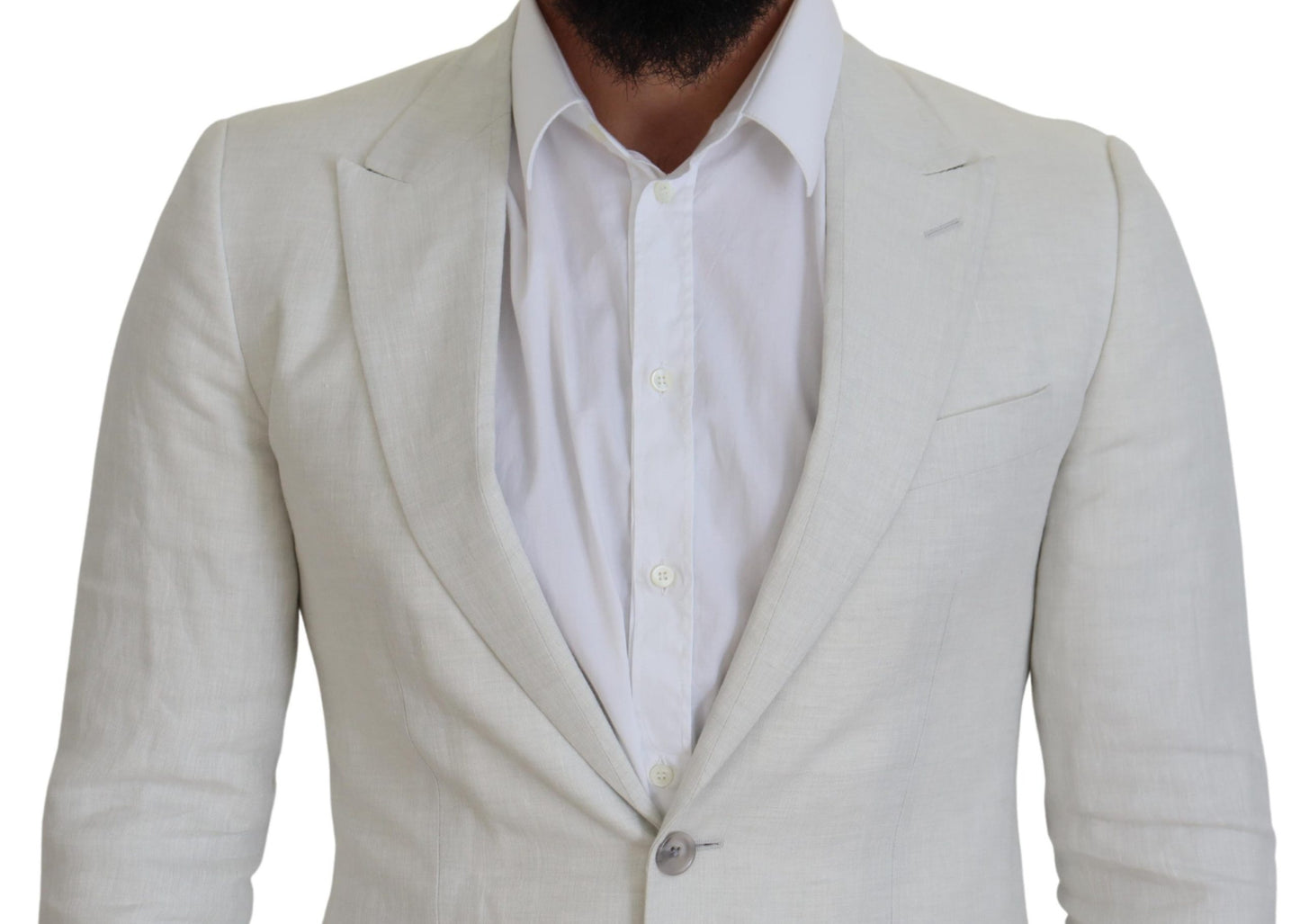 Dolce &amp; Gabbana Elegant White Sicilia Single Breasted Blazer