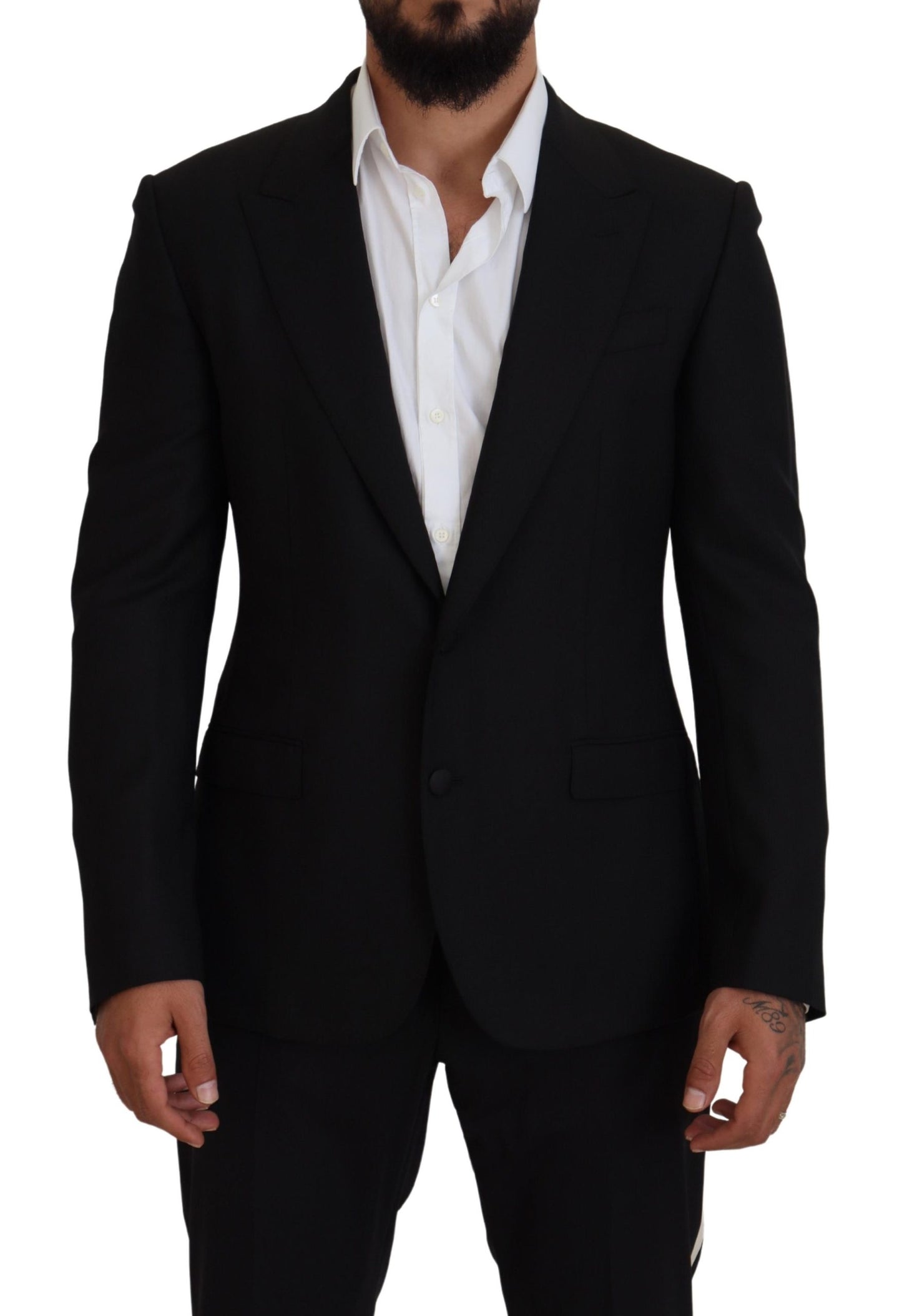 Dolce &amp; Gabbana Elegant Single-Breasted Wool Blend Blazer