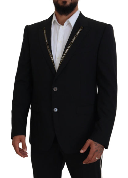 Dolce &amp; Gabbana Sicilian Style Black Single Breasted Blazer