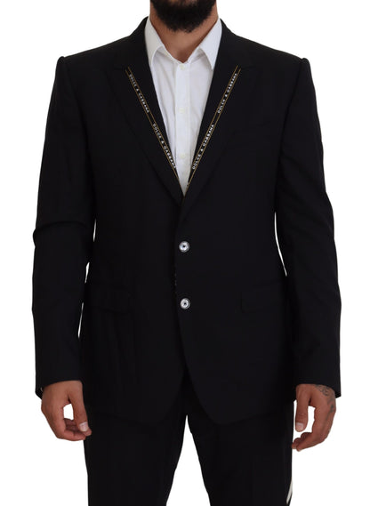 Dolce &amp; Gabbana Sicilian Style Black Single Breasted Blazer