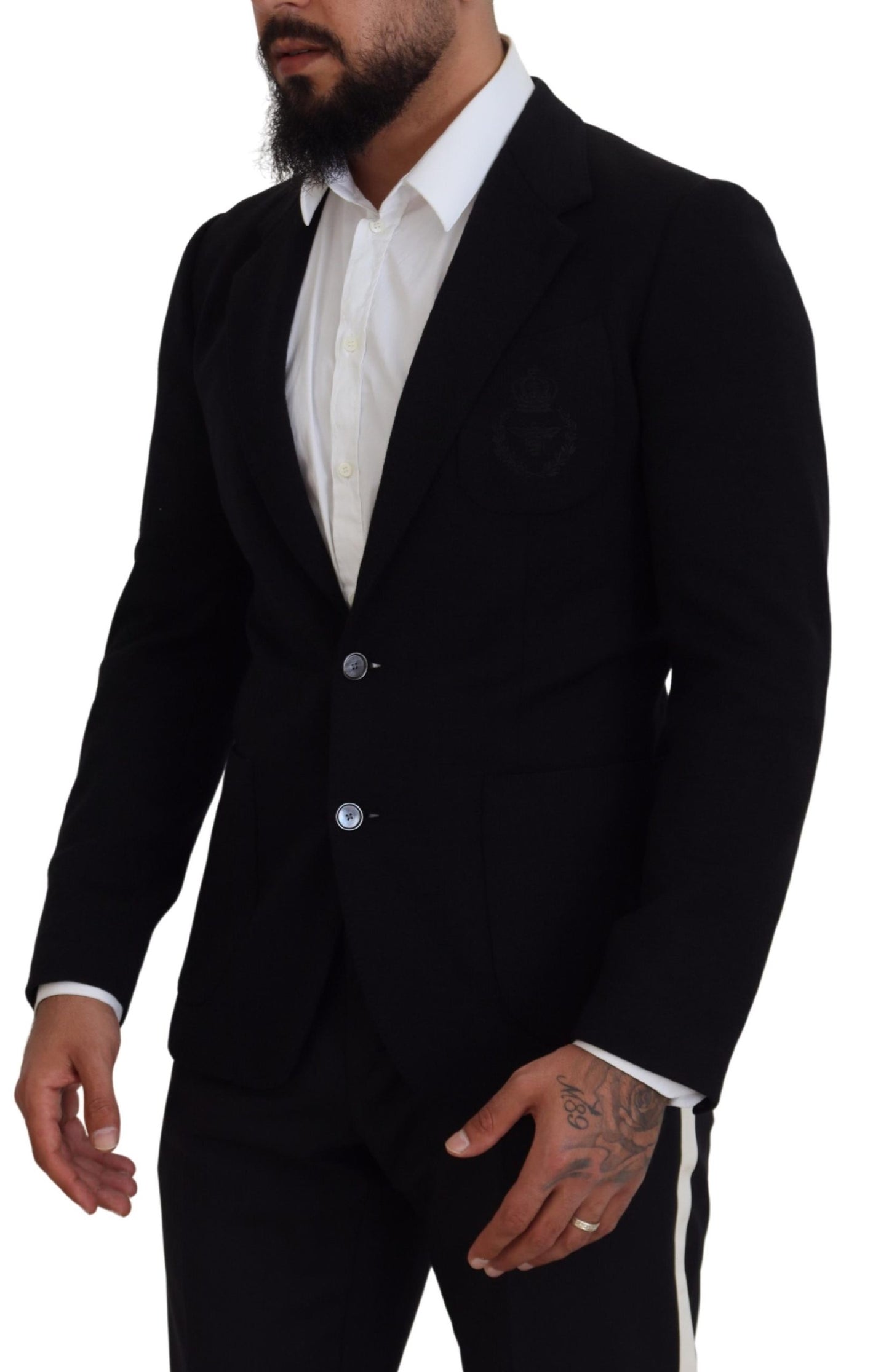 Dolce &amp; Gabbana Elegant Single Breasted Black Wool Blazer