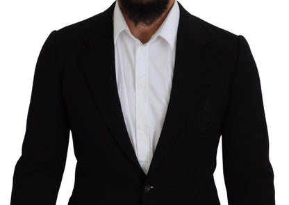 Dolce &amp; Gabbana Elegant Single Breasted Black Wool Blazer