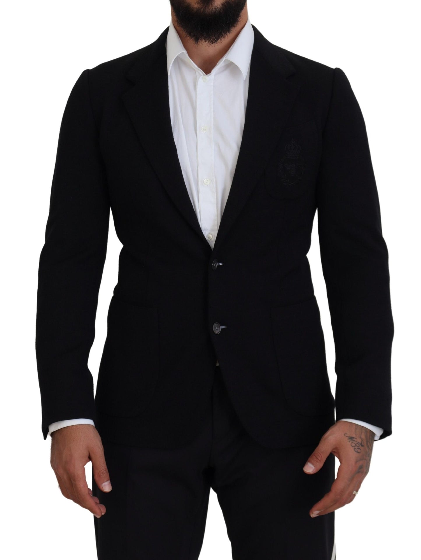 Dolce &amp; Gabbana Elegant Single Breasted Black Wool Blazer